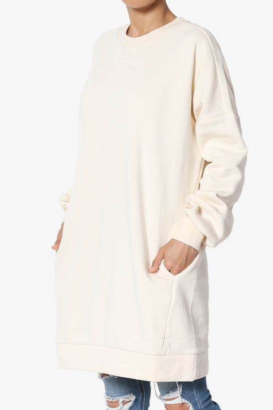 Accie Crew Neck Tunic Sweatshirt CREAM_3