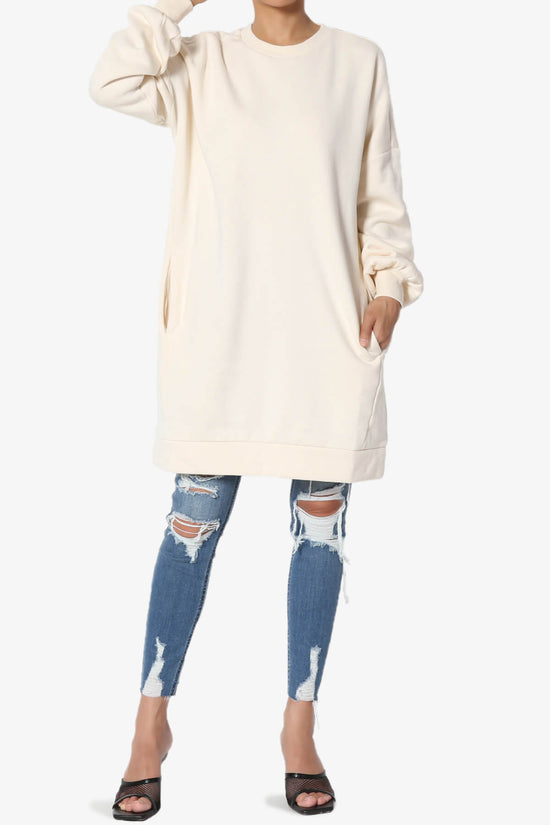 Accie Crew Neck Tunic Sweatshirt CREAM_6