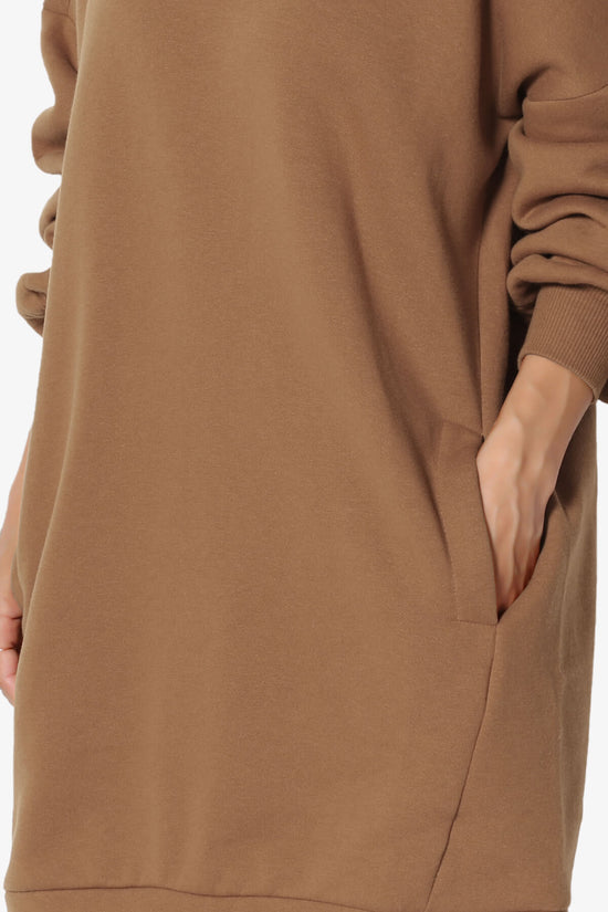 Accie Crew Neck Tunic Sweatshirt DARK CAMEL_5