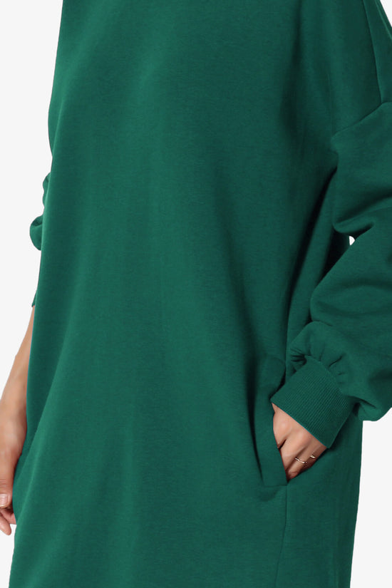 Accie Crew Neck Tunic Sweatshirt DARK GREEN_5