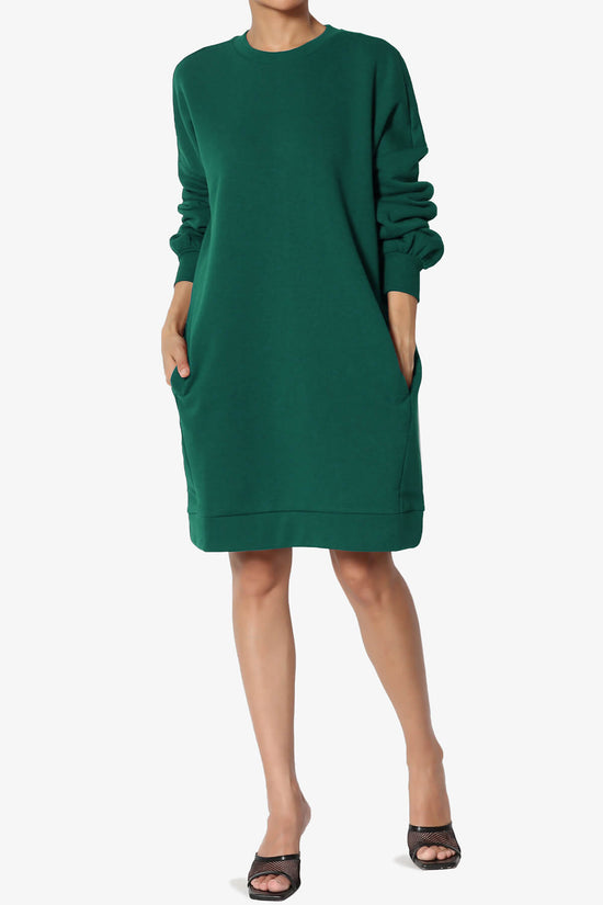 Accie Crew Neck Tunic Sweatshirt DARK GREEN_6