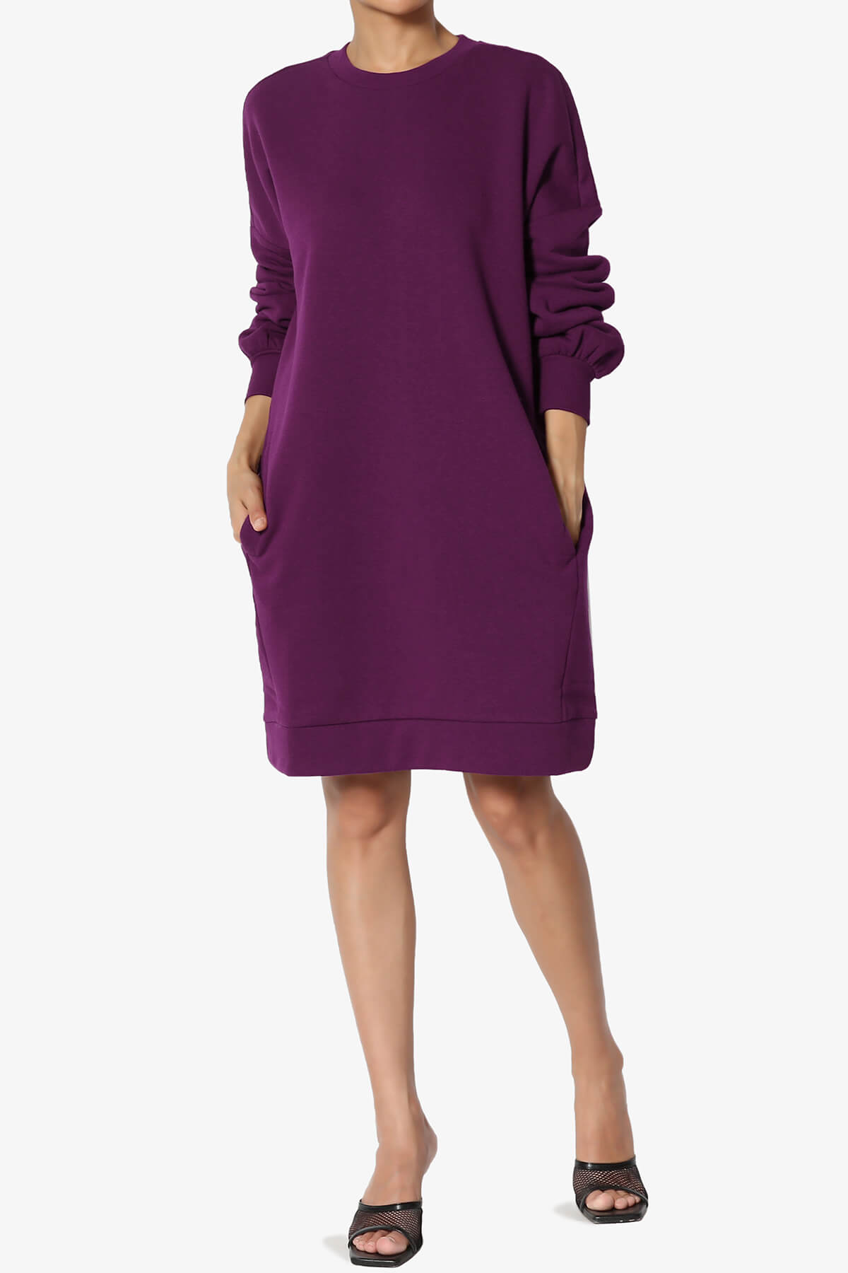 Accie Crew Neck Tunic Sweatshirt DARK PLUM_6