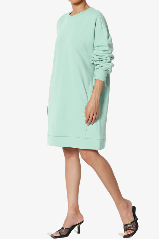 Accie Crew Neck Tunic Sweatshirt LIGHT GREEN_3