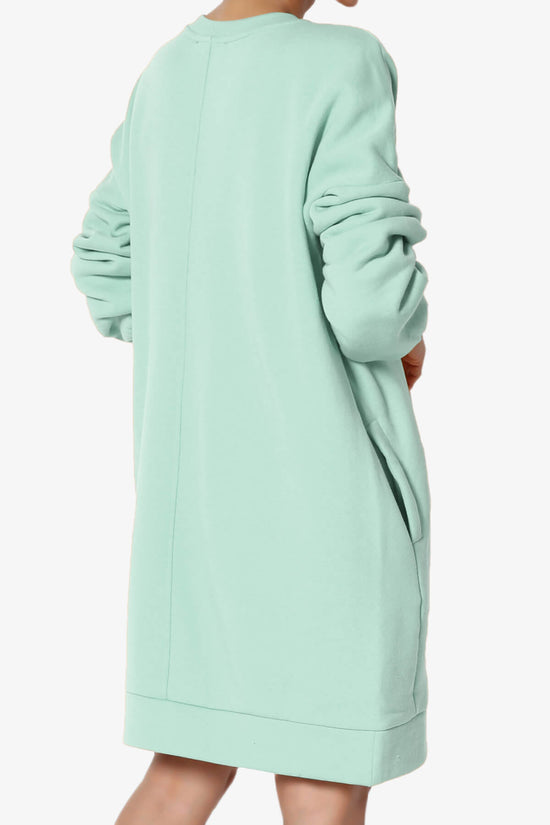 Accie Crew Neck Tunic Sweatshirt LIGHT GREEN_4