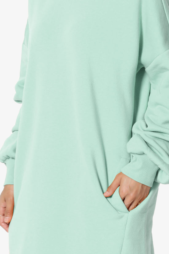 Accie Crew Neck Tunic Sweatshirt LIGHT GREEN_5