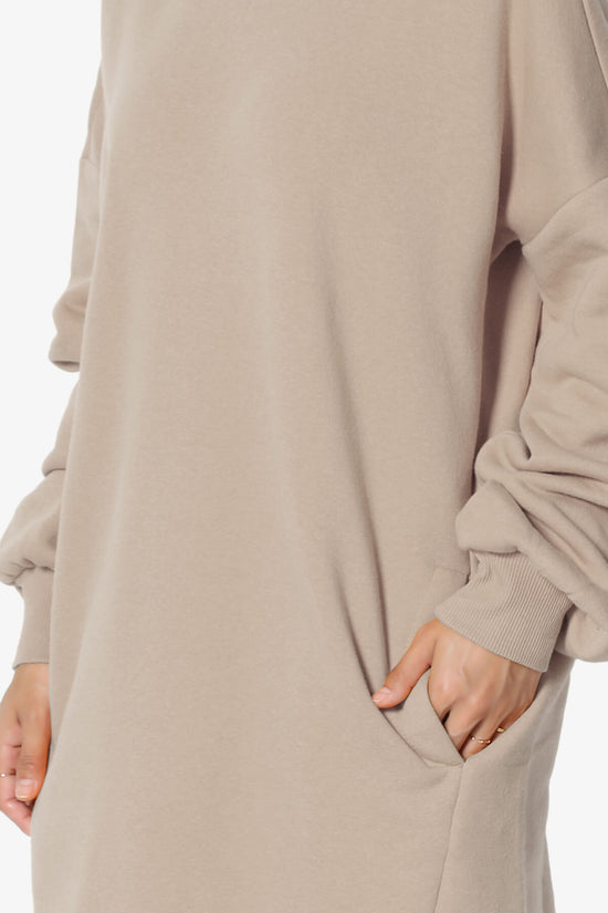 Accie Crew Neck Tunic Sweatshirt LIGHT MOCHA_5