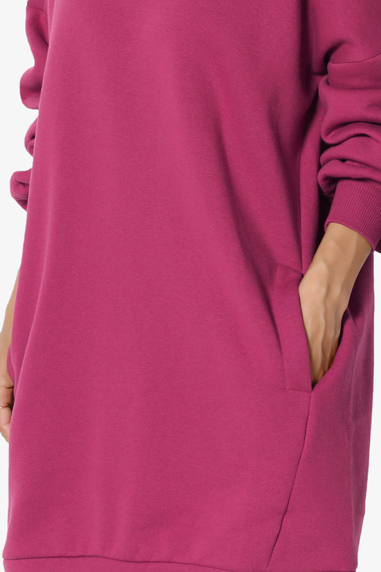 Accie Crew Neck Tunic Sweatshirt MAGENTA_5