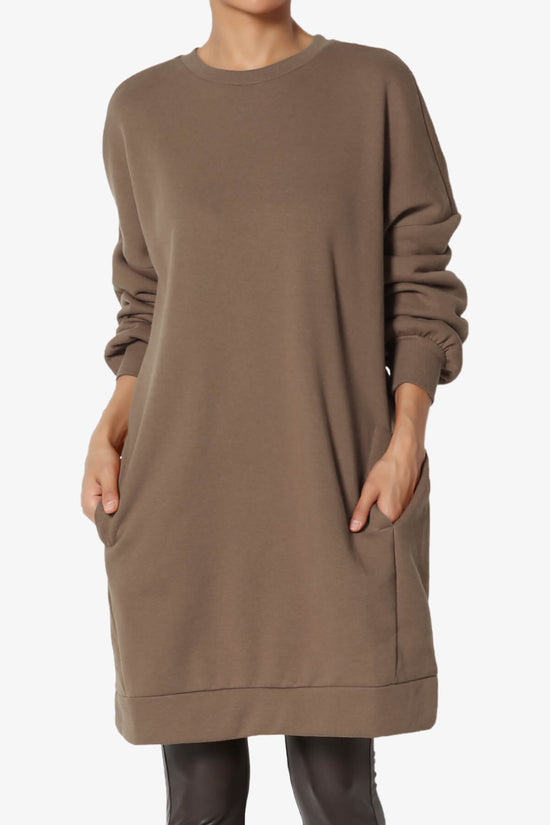 Accie Crew Neck Tunic Sweatshirt MOCHA_3