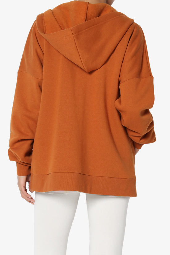 Accie Fleece Zip Hooded Jacket ALMOND_2