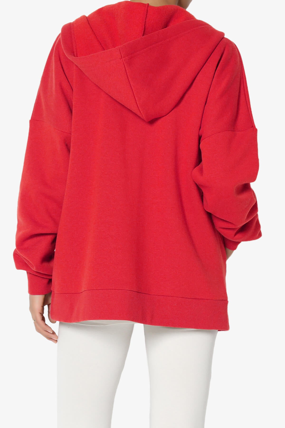 Accie Fleece Zip Hooded Jacket RED_2