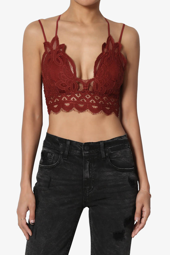 Adella Crochet Lace Bralette DARK RUST_1