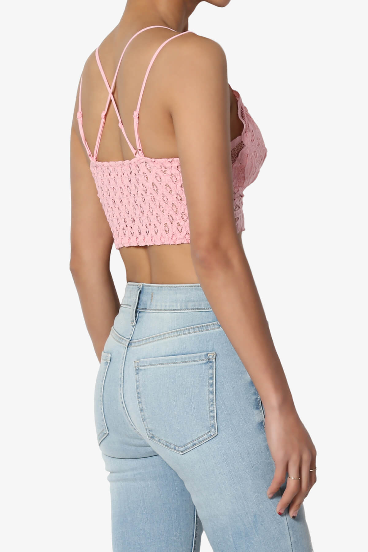 Adella Crochet Lace Bralette DUSTY PINK_4