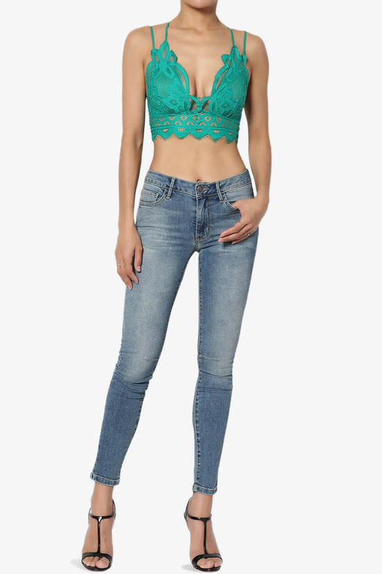 Adella Crochet Lace Bralette KELLY GREEN_6