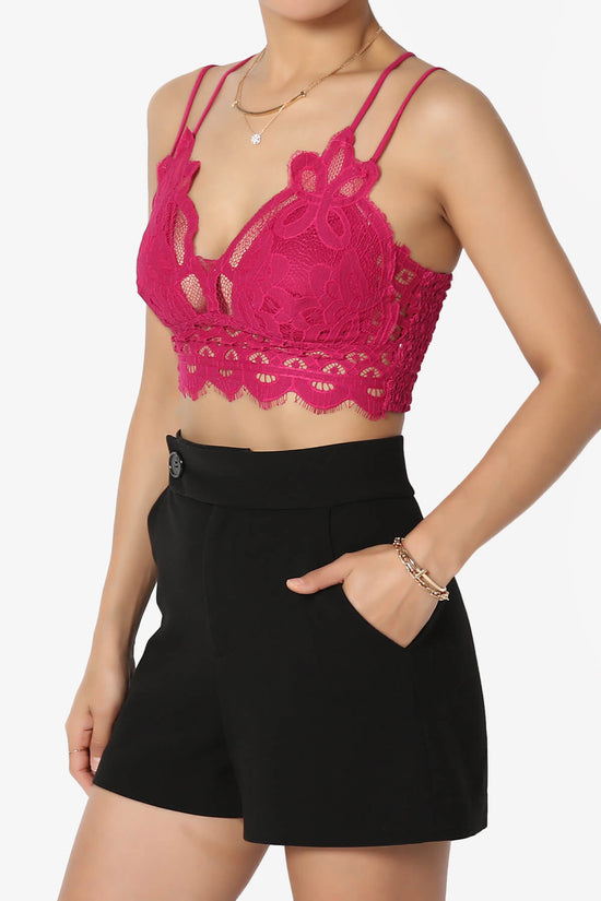 Adella Crochet Lace Bralette MAGENTA_3