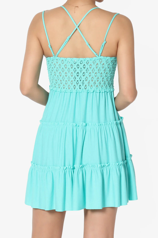 Adella Crochet Lace Ruffle Cami Tunic MINT_2