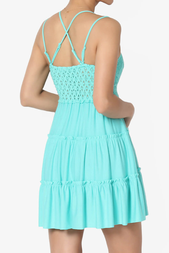 Adella Crochet Lace Ruffle Cami Tunic MINT_4