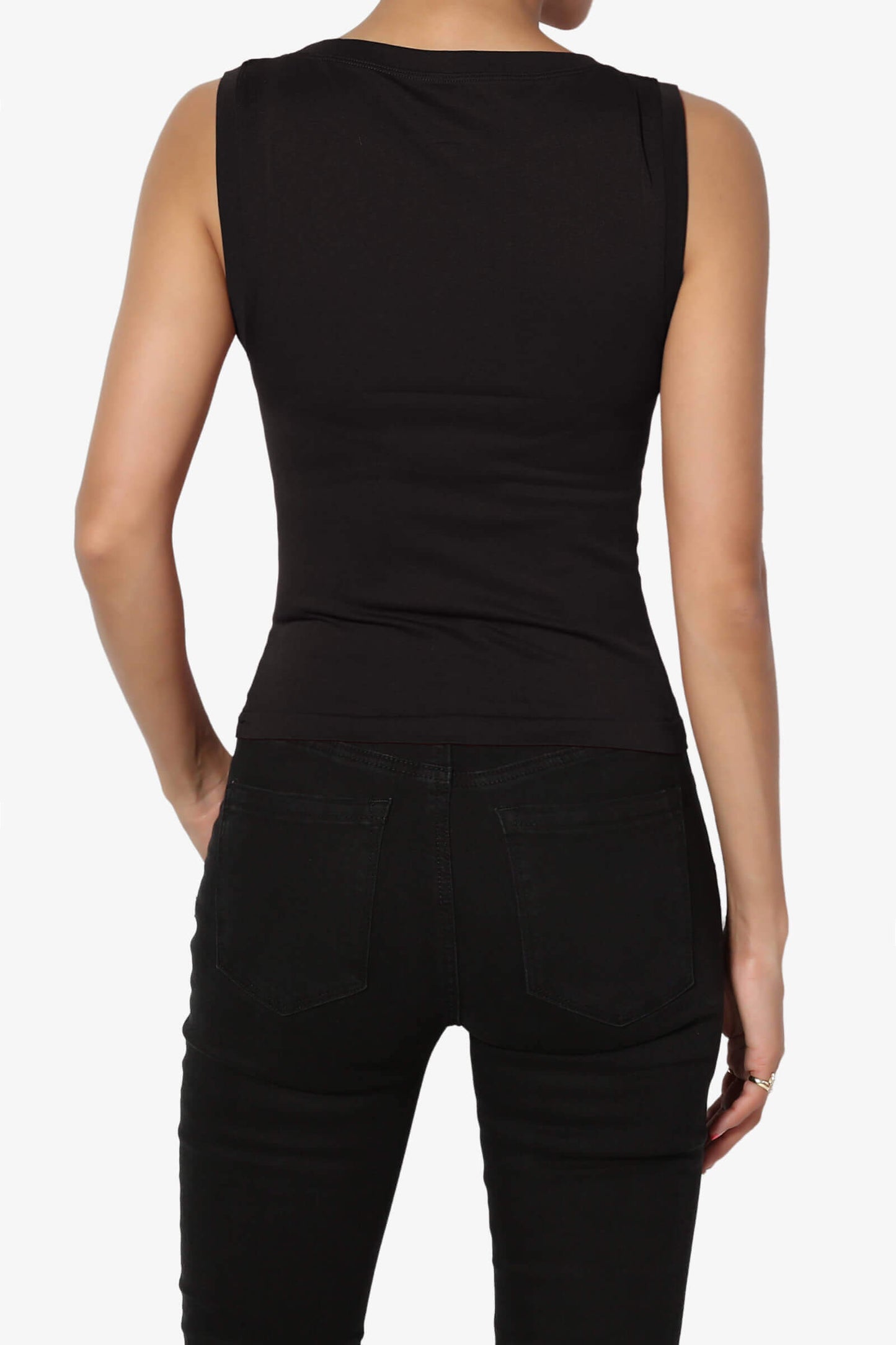 Aika Seamless Crop Tank Top BLACK_2