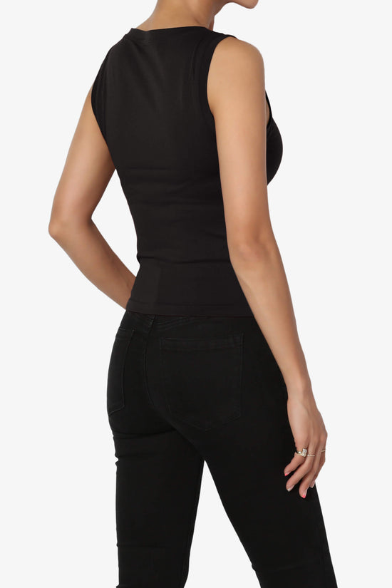Aika Seamless Crop Tank Top BLACK_4