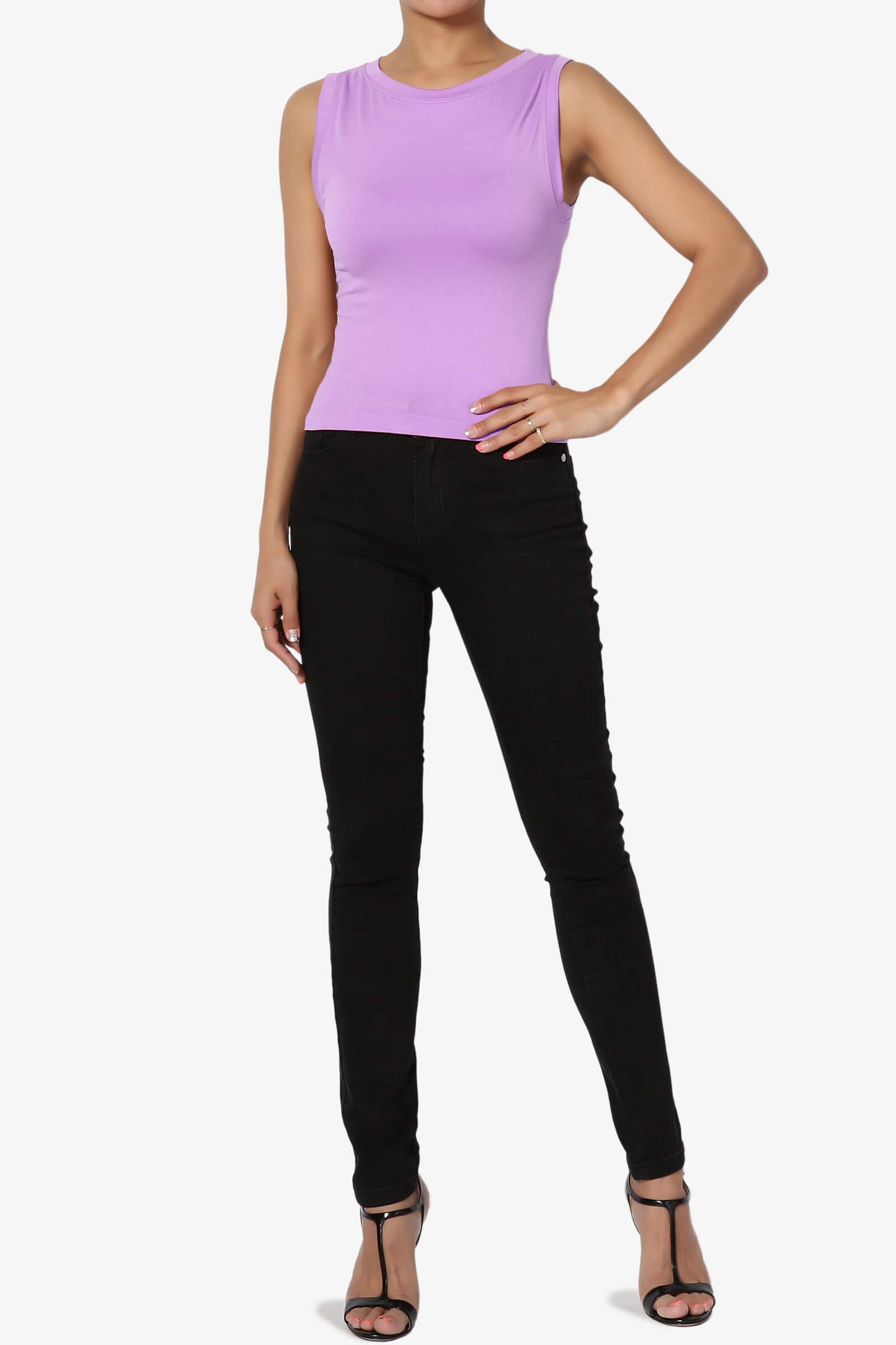 Aika Seamless Crop Tank Top BRIGHT LAVENDER_6