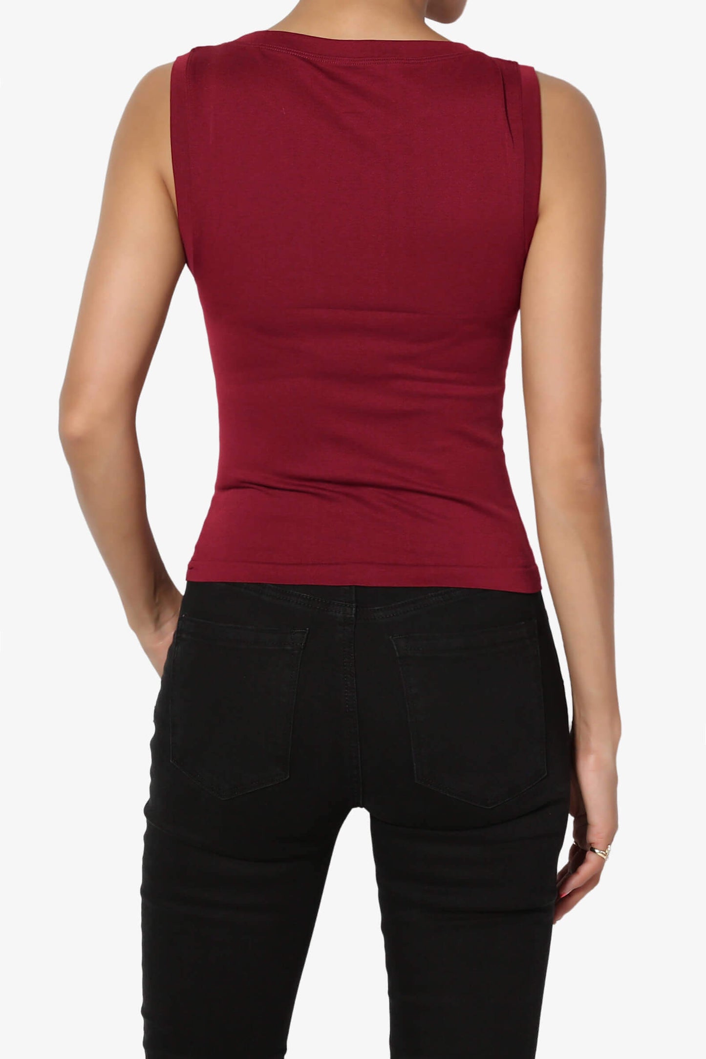Aika Seamless Crop Tank Top BURGUNDY_2