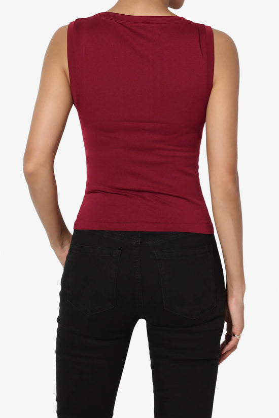 Aika Seamless Crop Tank Top BURGUNDY_2