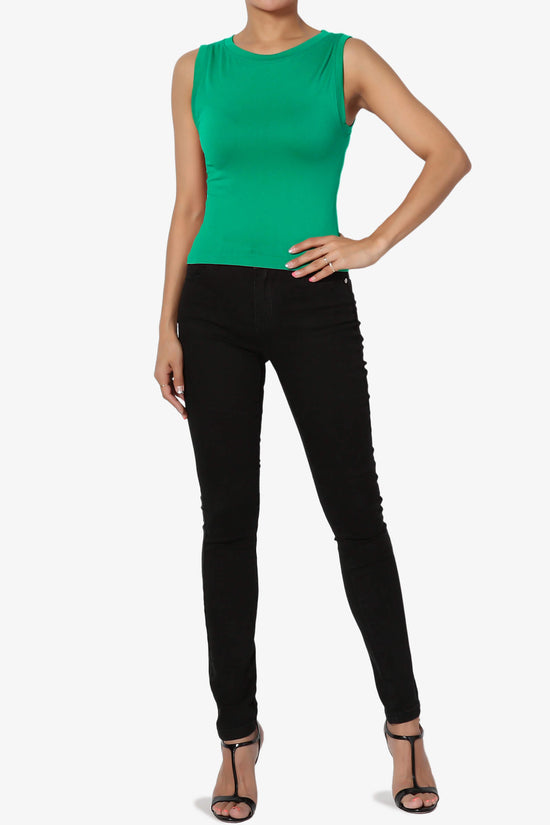 Aika Seamless Crop Tank Top KELLY GREEN_6