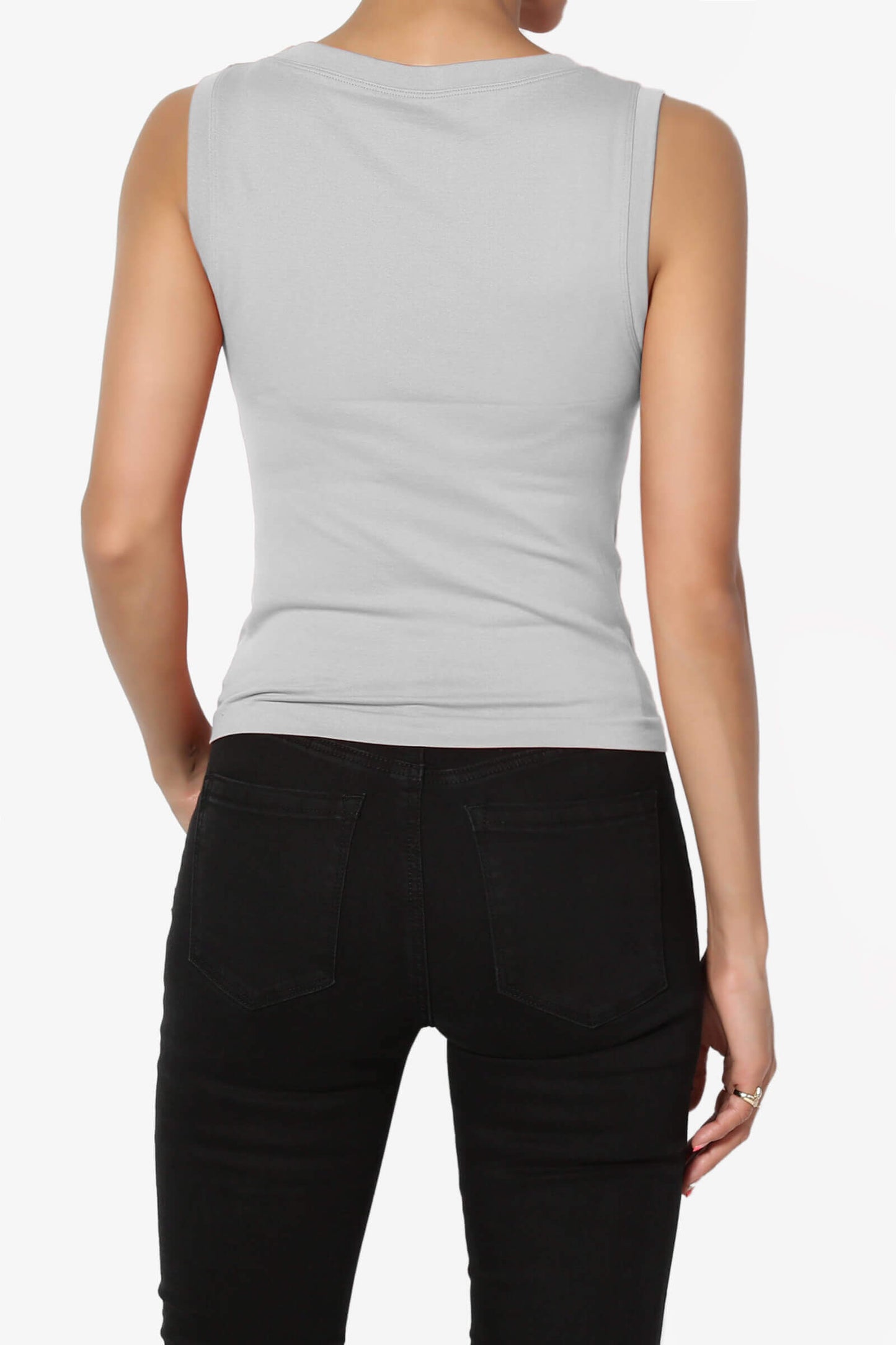 Aika Seamless Crop Tank Top LIGHT GREY_2