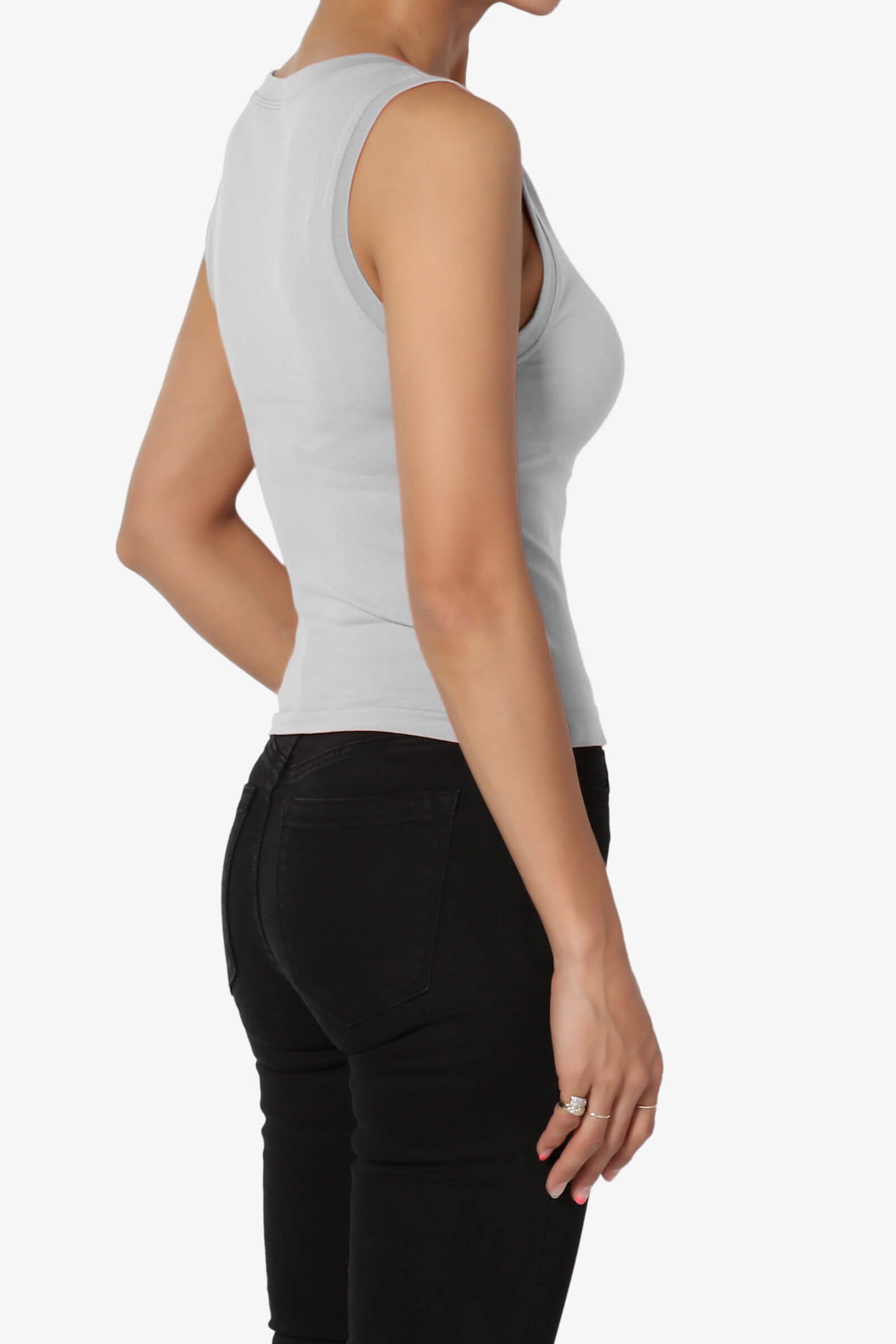 Aika Seamless Crop Tank Top LIGHT GREY_4