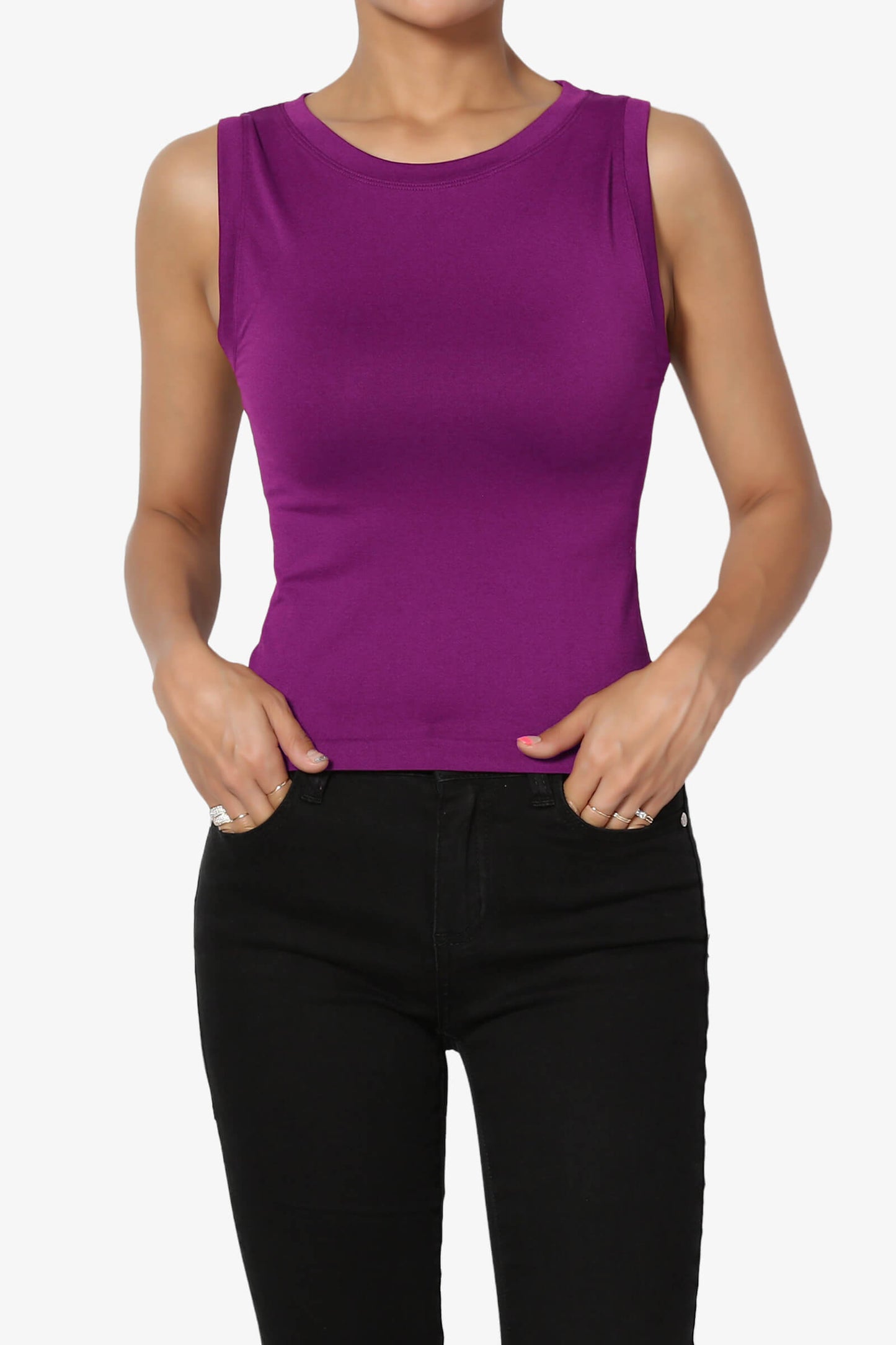 Aika Seamless Crop Tank Top LIGHT PLUM_1