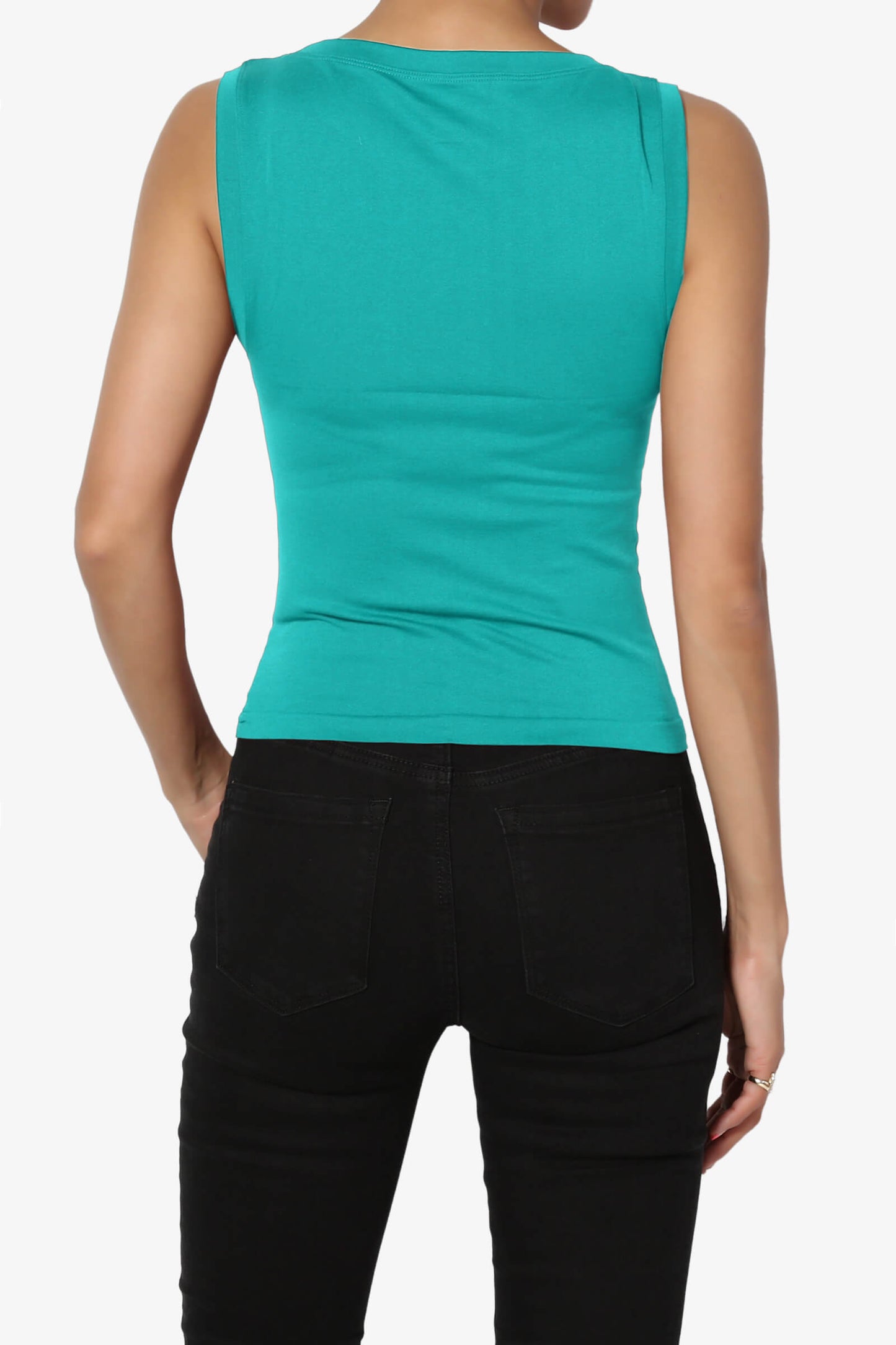 Aika Seamless Crop Tank Top LT TEAL_2