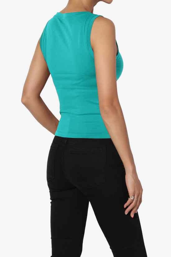Aika Seamless Crop Tank Top LT TEAL_4