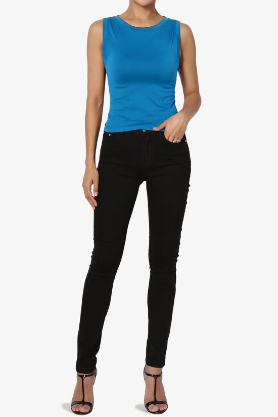 Aika Seamless Crop Tank Top OCEAN BLUE_6