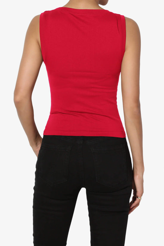 Aika Seamless Crop Tank Top RED_2