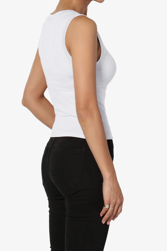 Aika Seamless Crop Tank Top WHITE_4