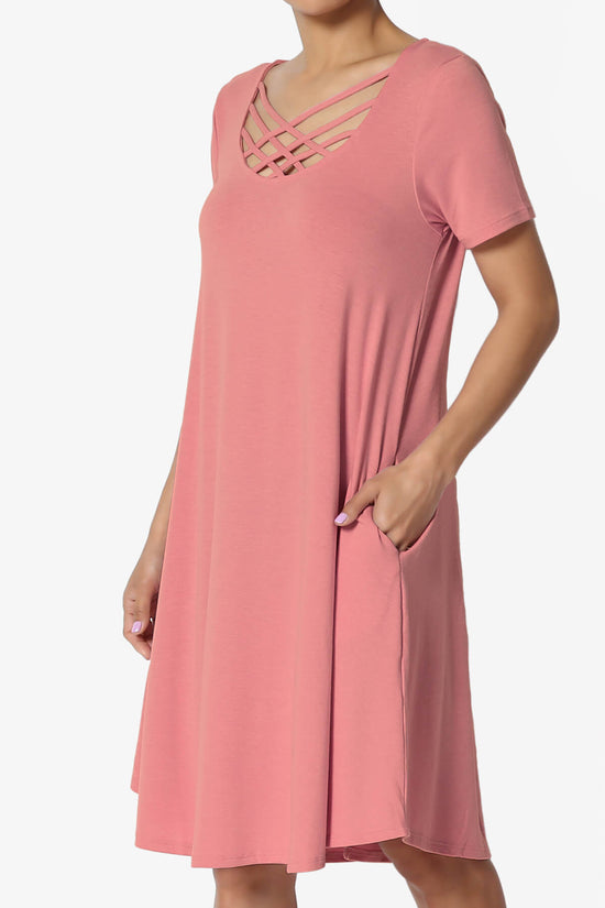 Amella Strappy Scoop Neck Pocket Dress ASH ROSE_3