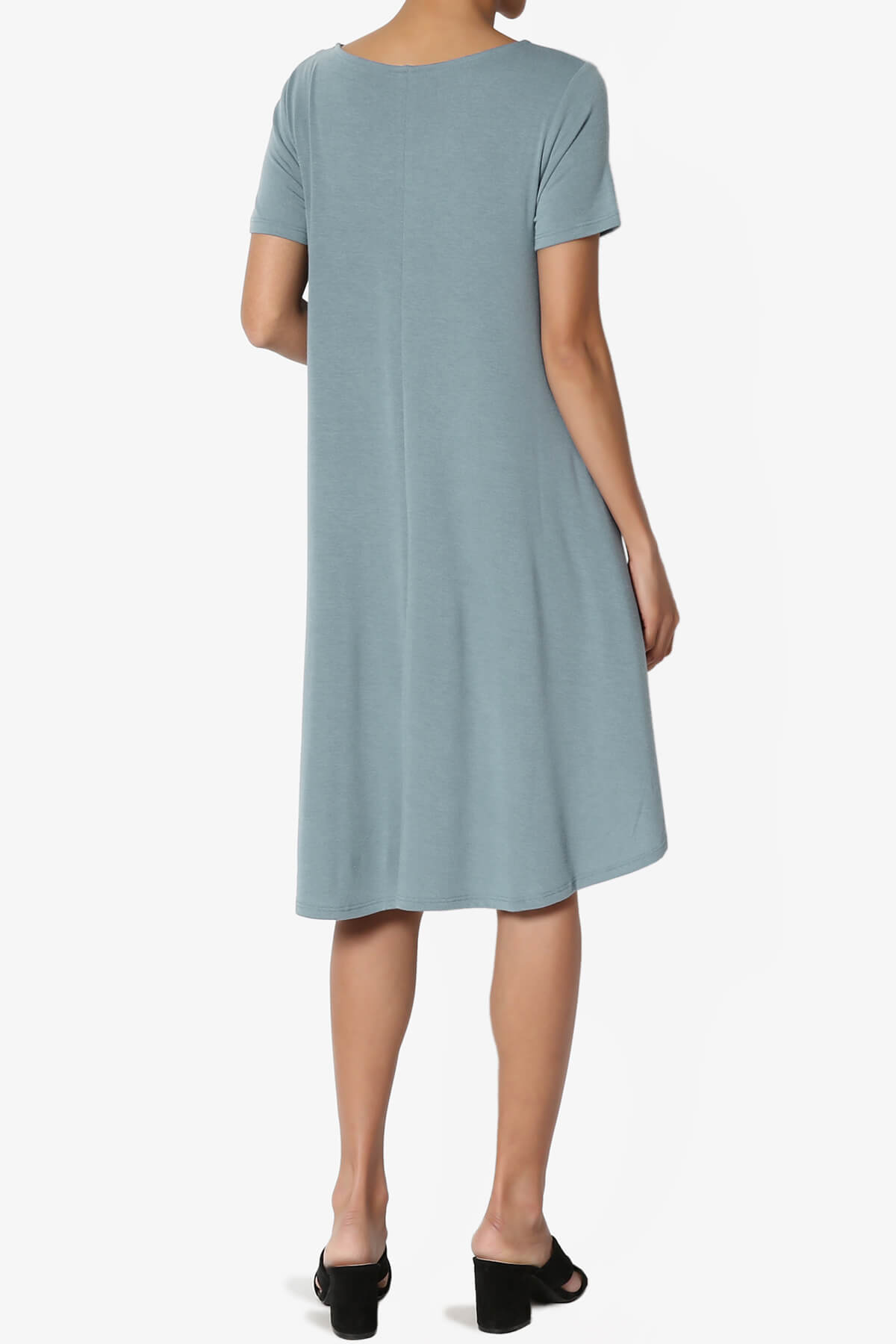 Amella Strappy Scoop Neck Pocket Dress DUSTY BLUE_2