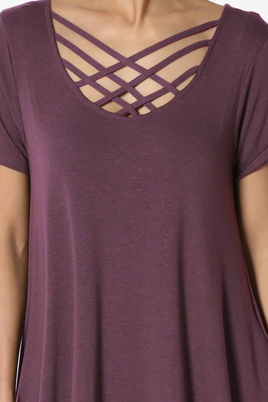 Amella Strappy Scoop Neck Pocket Dress DUSTY PLUM_5