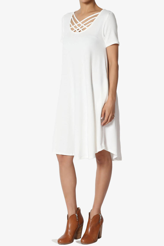 Amella Strappy Scoop Neck Pocket Dress IVORY_3