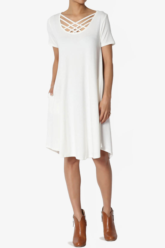 Amella Strappy Scoop Neck Pocket Dress IVORY_6