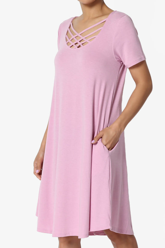 Amella Strappy Scoop Neck Pocket Dress MAUVE_3