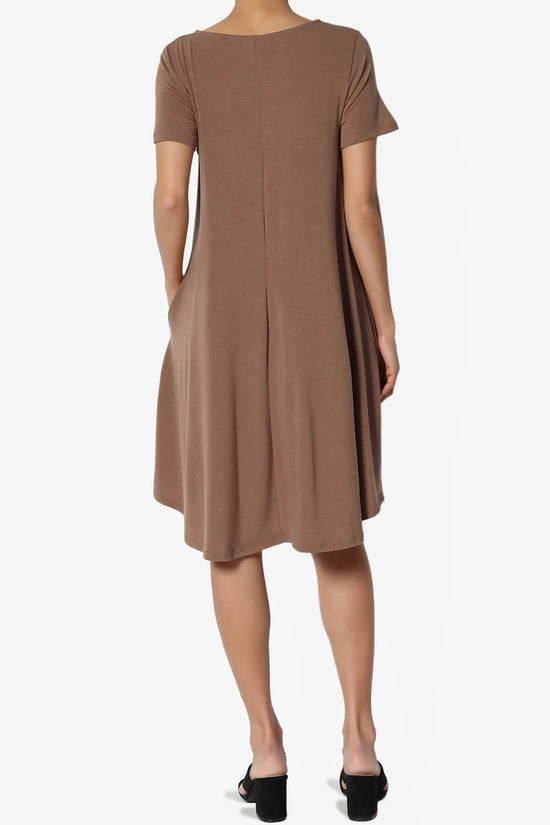 Amella Strappy Scoop Neck Pocket Dress MOCHA_2