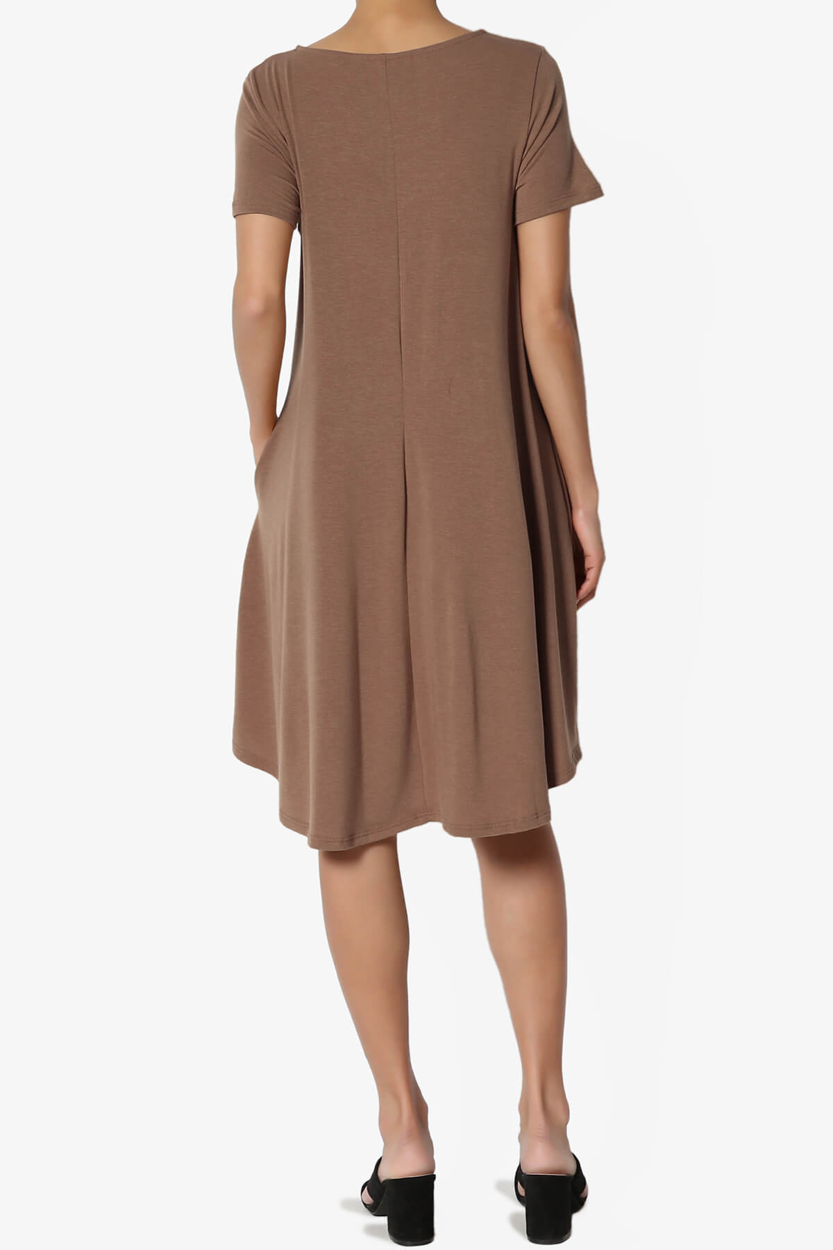 Amella Strappy Scoop Neck Pocket Dress MOCHA_2