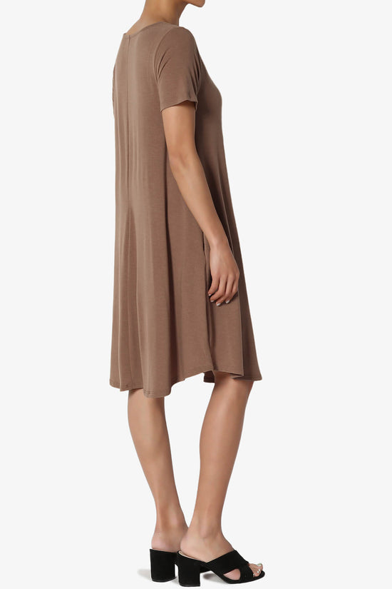 Amella Strappy Scoop Neck Pocket Dress MOCHA_4