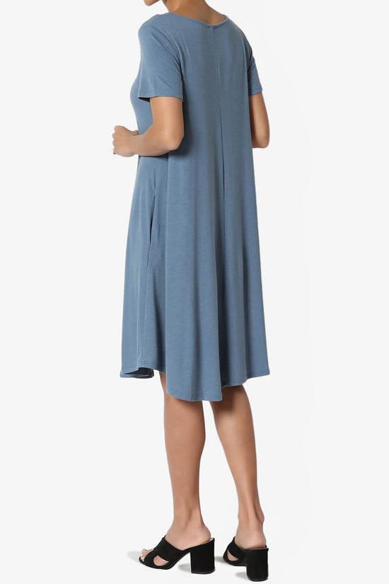 Amella Strappy Scoop Neck Pocket Dress TITANIUM_4