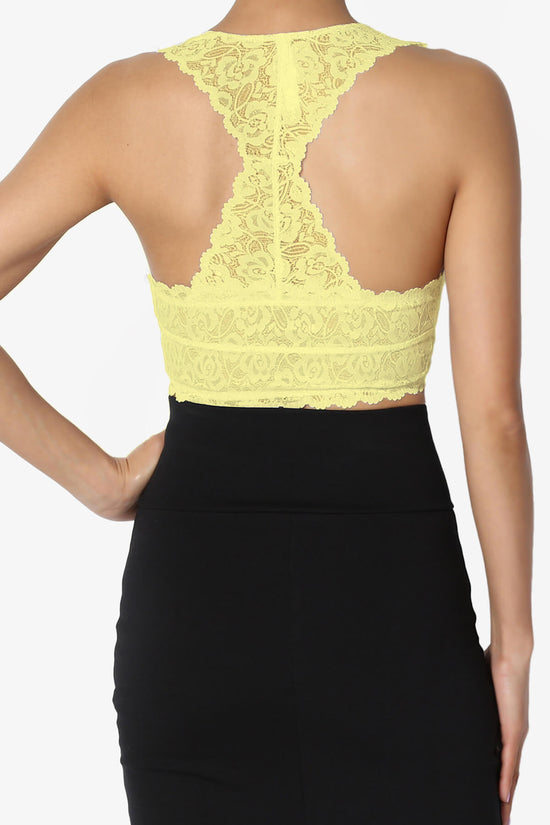 Baja Padded Lace Bralette Crop Tank Top BANANA_2