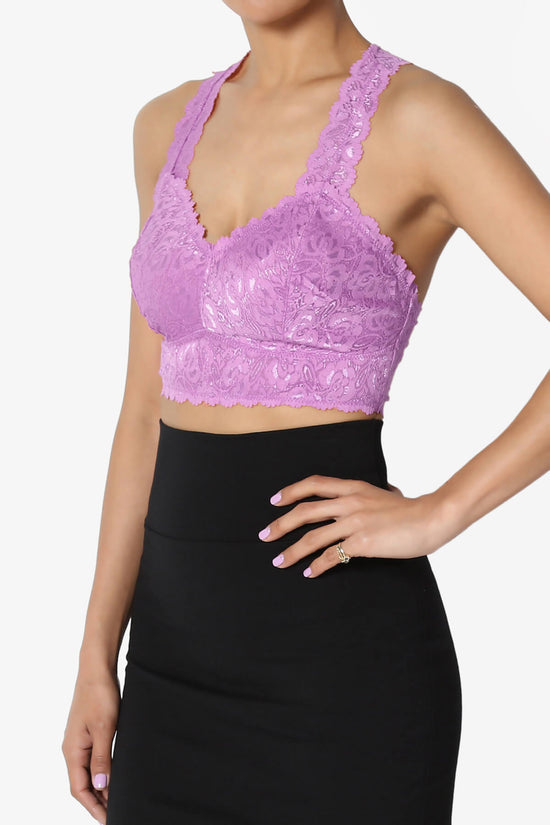 Baja Padded Lace Bralette Crop Tank Top DARK MAUVE_3