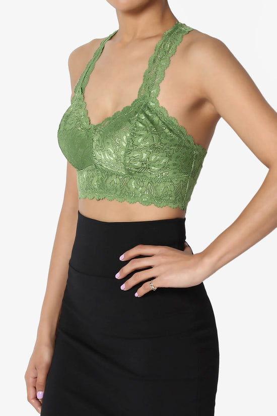 Baja Padded Lace Bralette Crop Tank Top KIWI_3