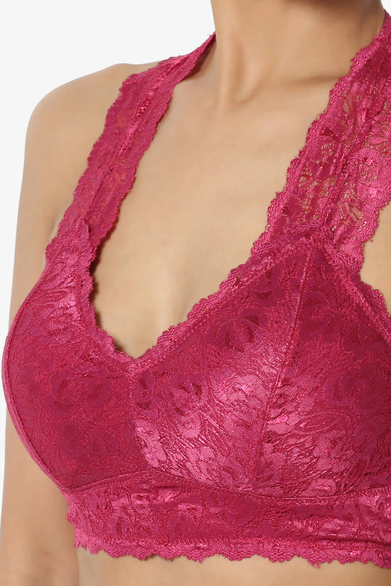 Baja Padded Lace Bralette Crop Tank Top MAGENTA_5