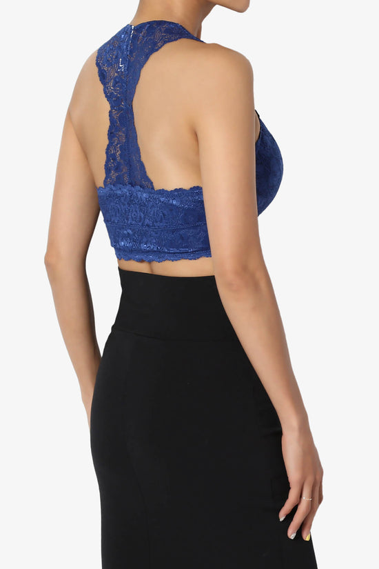 Baja Padded Lace Bralette Crop Tank Top SAPPHIRE_4