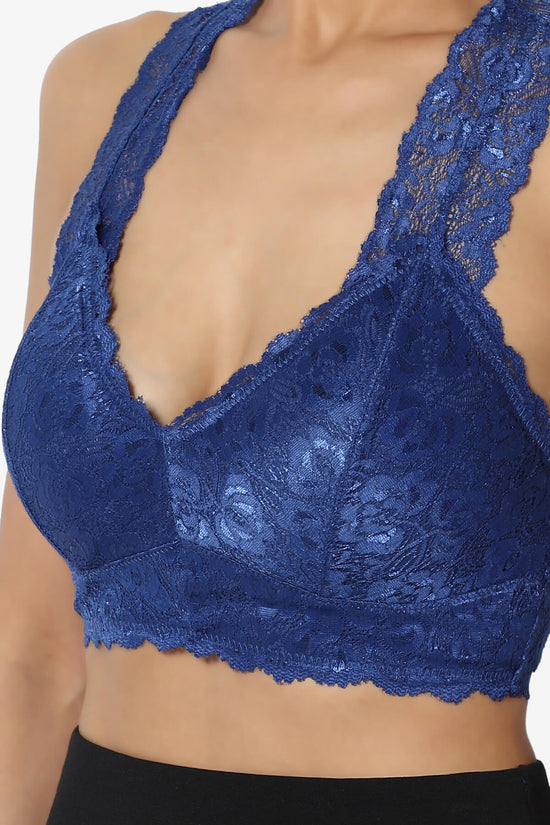 Baja Padded Lace Bralette Crop Tank Top SAPPHIRE_5